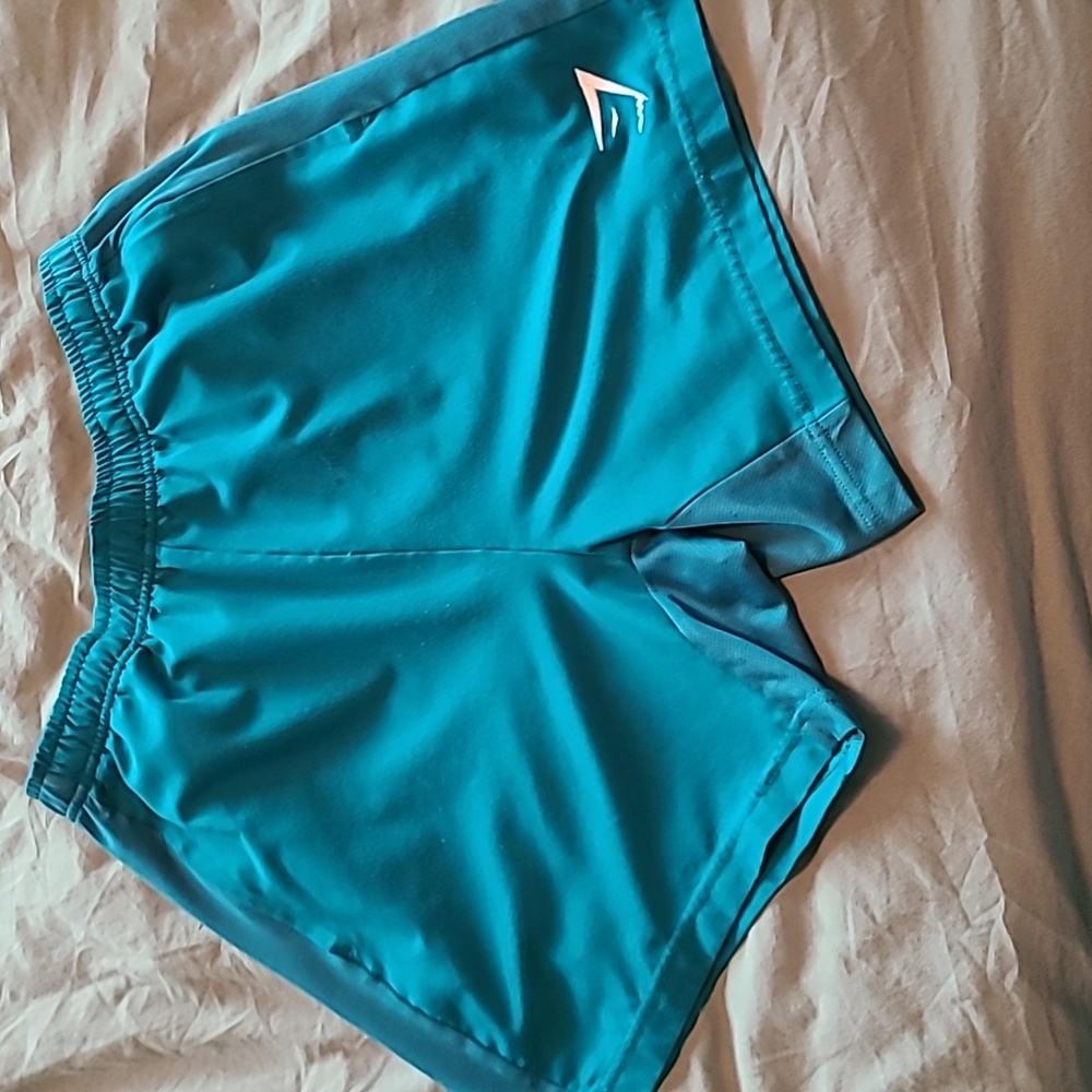 Gymshark Teal Shorts with Logo Size M Medium